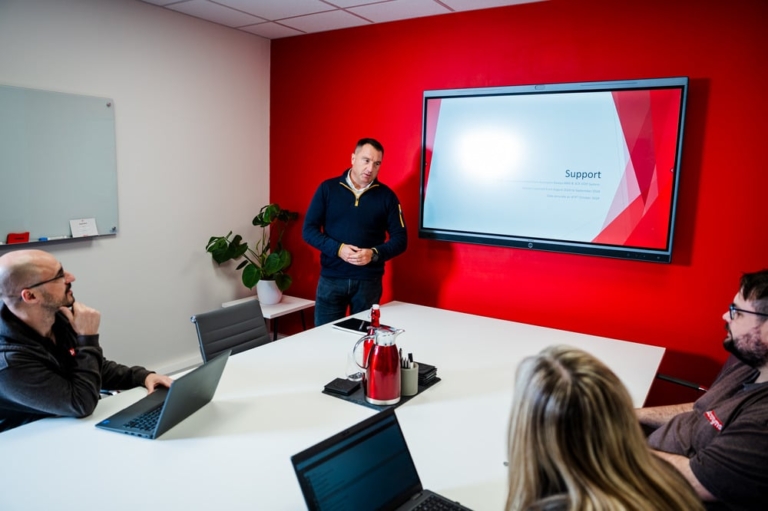 a person delivering a presentation on legal clients