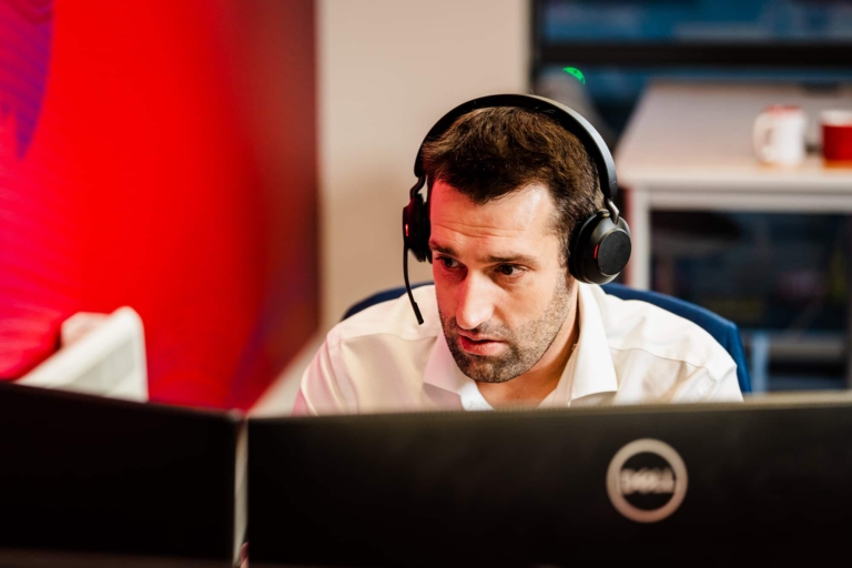 A Man On A Call With A Client From The Food And Drink Industry